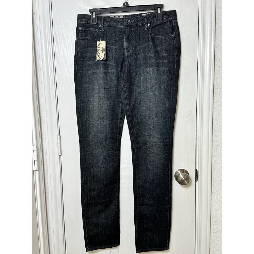 Converse Womens Sz 29/33 Copley‎ Rocker Skinny Jeans Stretch Blue Denim NWT